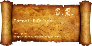 Darnai Rózsa névjegykártya