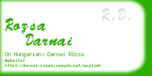 rozsa darnai business card