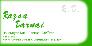 rozsa darnai business card